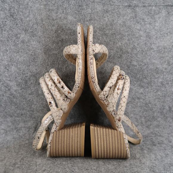 Kenneth Cole Reaction Shoes Womens 6 Fashion Dress Sandals Heels Strappy Taupe - Picture 8 of 10